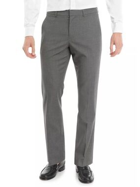 Perry Ellis Portfolio Slim Gray Dress Pants - Modern Tailored Fit NWT